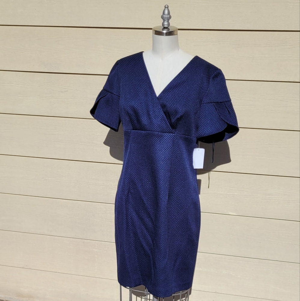 NEW Trina Turk Freedom Tulip Sleeve Indigo Dress